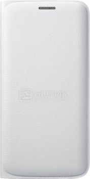 Чехол Samsung Flip Wallet EF-WG925PWEGRU для Samsung Galaxy S6 Edge, Полиуретан/Поликарбонат, Белый