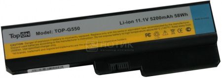 Аккумулятор TopON TOP-G550 для 11.1V 5200mAh black PN: L08S6Y02, L0804C02