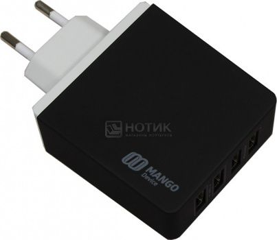 Сетевое зарядное устройство Mango Device, 4-USB-Port 5.4A, Черный XBX-07EB