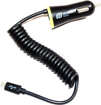 Автомобильное зарядное устройство Mango Device, 3.4A 1-Port USB and micro and micro-usb cable), Черный XBX-015AM