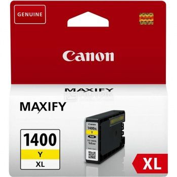 Картридж CANON PGI-1400XL Y Yellow для MAXIFY МВ2040/МВ2340, Желтый