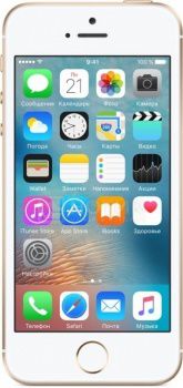 Смартфон Apple iPhone SE 64Gb Gold (iOS 9/A9 1800MHz/4.0" (1136x640)/2048Mb/64Gb/4G LTE 3G (EDGE, HSDPA, HSPA+)) [MLXP2RU/A]
