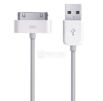 Кабель для iPhone/iPad/iPod Apple 30-pin/USB 2.0 MA591G/B Белый