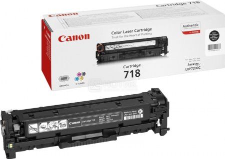 Картридж Canon 718BK для LBP-7200 MF8330 8350 8580 Черный 3400 стр 2662B002