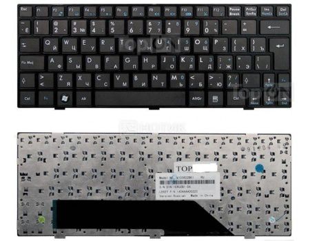 Клавиатура для ноутбука MSI U135 U135DX U160 U160DX Series, TopON TOP-99683 Черный