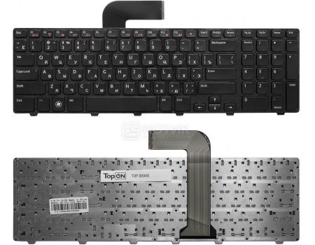 Клавиатура для ноутбука Dell Inspiron 17R N7110 7720 Vostro 3350 3450 3550 3750 XPS17 L702x TopON TOP-99946, Черный