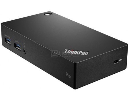 Док-станция для Lenovo ThinkPad USB 3.0 Pro Dock (HDMI, LAN, 2xUSB 2.0, 3xUSB 3.0, DisplayPort, DVI, Audio). Черный 40A70045EU