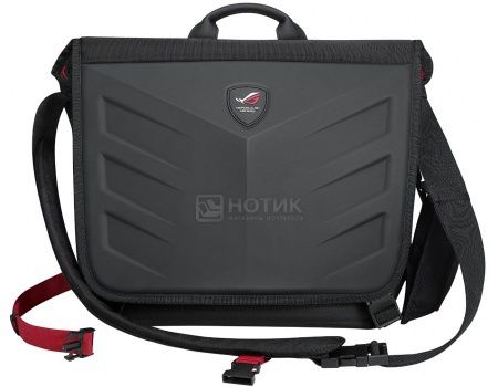 Сумка для ноутбука ASUS ROG Ranger Messenger Black 15.6", НейлонБаллистический нейлонрезина, Черный 90XB0310-BBP000