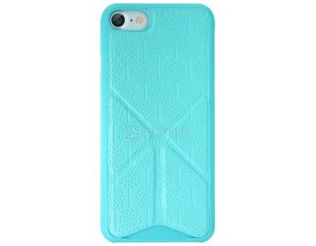 Чехол-накладка + подставка для iPhone 7 Ozaki O!coat 0.3 + Totem Versatile OC777BU, Пластик/полиуретан, Синий
