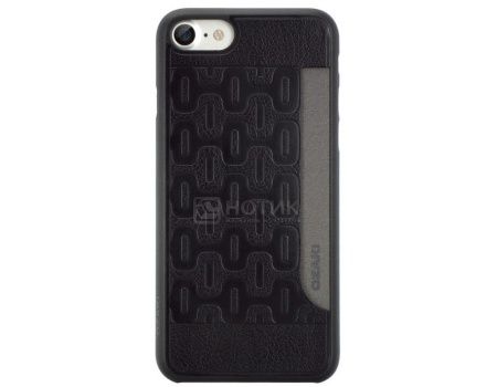 Чехол-накладка + место для карты для iPhone 7 Ozaki O!coat 0.3 + Pocket OC737BK, Пластик/полиуретан, Черный