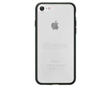 Защитный бампер + чехол-накладка для iPhone 7 Ozaki O!coat 0.3 Jelly OC738BK, Пластик, Черный