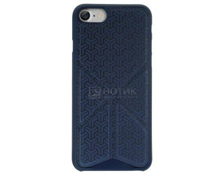 Чехол-накладка + подставка для iPhone 7 Ozaki O!coat 0.3 + Totem Versatile OC777DB, Пластик/полиуретан, Темно-синий