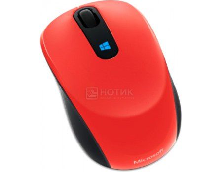 Мышь беспроводная Microsoft Sculpt Mobile, 1000dpi, Wireless, Красный 43U-00026