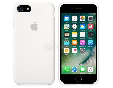 Чехол-накладка Apple Silicone Case White для iPhone 7 MMWF2ZM/A, Силикон, Белый