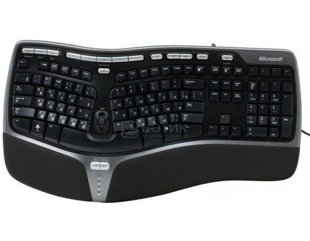 Клавиатура проводная Microsoft Natural Ergonomic 4000, Черный/Серебристый B2M-00020