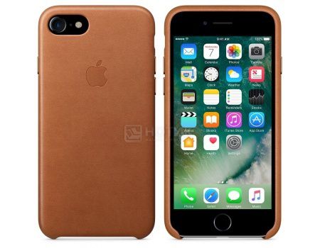 Чехол-накладка Apple Leather Case Saddle Brown для iPhone 7 MMY22ZM/A, Кожа, Коричневый
