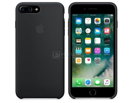 Чехол-накладка Apple Silicone Case Black для iPhone 7 Plus MMQR2ZM/A, Силикон, Черный