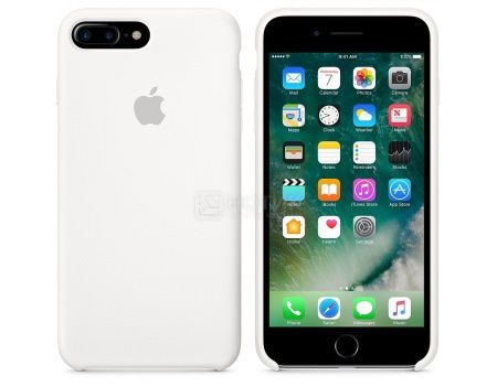 Чехол-накладка Apple Silicone Case White для iPhone 7 Plus MMQT2ZM/A, Силикон, Белый