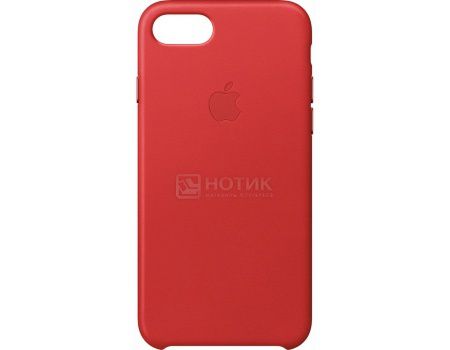 Чехол-накладка Apple Leather Case Red для iPhone 7 MMY62ZM/A, Кожа, Красный