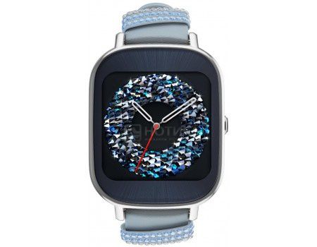 Смарт-часы ASUS ZenWatch 2 WI502Q Blue, Синий 90NZ003A-M01320 WI502Q-1LSVK0012 (голубой кожаный ремешок со стразами Swarovski) 90NZ003A-M01320