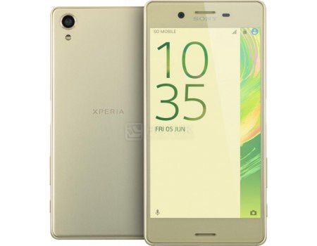 Смартфон Sony Xperia X Dual Lime Gold (Android 6.0 (Marshmallow)/MSM8956 1800MHz/5.0" (1920x1080)/3072Mb/64Gb/4G LTE 3G (EDGE, HSDPA, HSPA+)) [F5122Lime_Gold]
