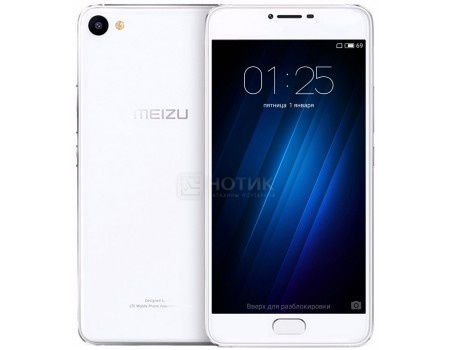 Смартфон Meizu U10 16Gb Silver White (Android 6.0 (Marshmallow)/MT6750 1500MHz/5.0" (1280x720)/2048Mb/16Gb/4G LTE 3G (EDGE, HSDPA, HSPA+)) [U680H-16-SW]