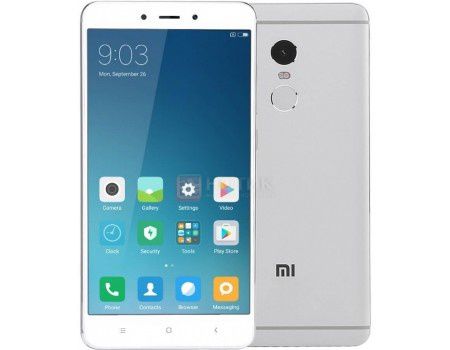 Смартфон Xiaomi Redmi Note 4 64Gb Silver (Android 6.0 (Marshmallow)/MT6797 2100MHz/5.5" (1920x1080)/3072Mb/64Gb/4G LTE 3G (EDGE, HSDPA, HSPA+)) [6954176828293]