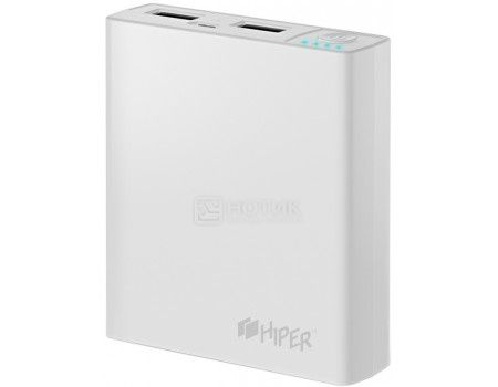 Внешний аккумулятор HIPER PowerBank RP7500 White, 2.1A/1A, 2xUSB, 7500 мАч, Белый
