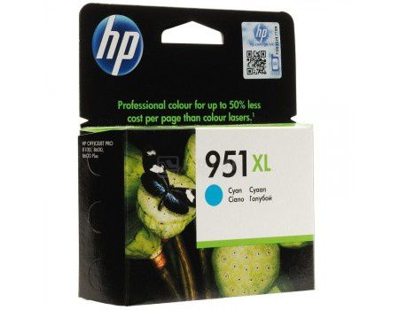 Картридж струйный HP 951XL CN046AE для HP OJ Pro 8100/8600 Голубой CN046AE