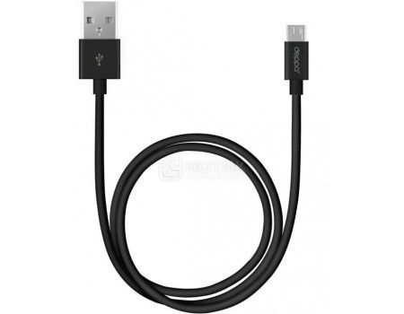 Кабель Deppa 72205, USB - microUSB, 2м, Черный