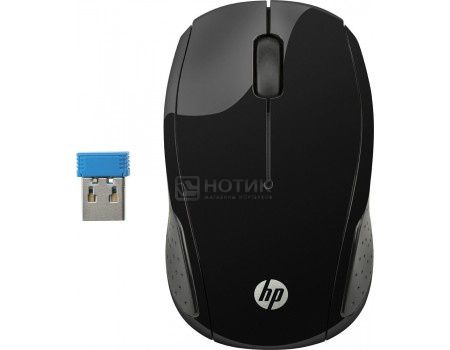 Мышь беспроводная HP 200 Black Wireless Mouse, 1000dpi , Черный X6W31AA