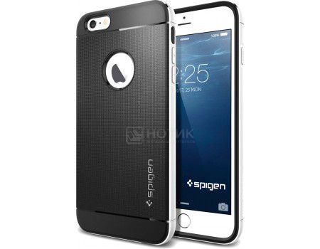 Чехол-накладка Spigen SGP для iPhone 6/6s Plus Neo Hybrid Metal Case SGP11070, Полиуретан/Алюминий, Metal Satin Silver, Серебристый металлик