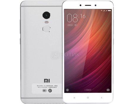 Смартфон Xiaomi Redmi Note 4 32Gb Silver (Android 6.0 (Marshmallow)/MT6797 2100MHz/5.5" (1920x1080)/3072Mb/32Gb/4G LTE 3G (EDGE, HSDPA, HSPA+)) [6954176831323]