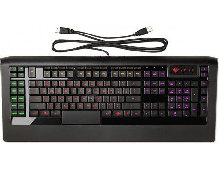Клавиатура проводная HP OMEN Keyboard SteelSeries, 2xUSB, Черный X7Z97AA