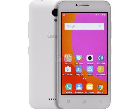 Смартфон Lenovo Vibe B A2016A40 White (Android 6.0 (Marshmallow)/MT6735M 1000MHz/4.5" (800x480)/1024Mb/8Gb/4G LTE 3G (EDGE, HSDPA, HSPA+)) [PA4R0084RU]