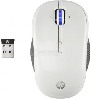 Мышь беспроводная HP X3300 Wireless Mouse White H4N94AA, 1200dpi, Белый