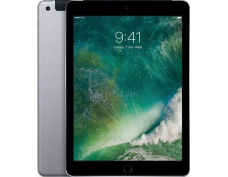 Планшет Apple iPad 9.7 32Gb Wi-Fi + Cellular Space Gray (iOS 10/A9 1840MHz/9.7" (2048x1536)/2048Mb/32Gb/4G LTE 3G (EDGE, HSDPA, HSPA+)) [MP1J2RU/A]