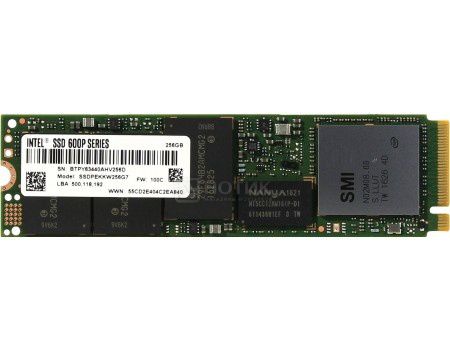 Внутренний SSD-накопитель Intel 600p Series 256GB M.2 2280, PCI-E TLC, Серый SSDPEKKW256G7X1