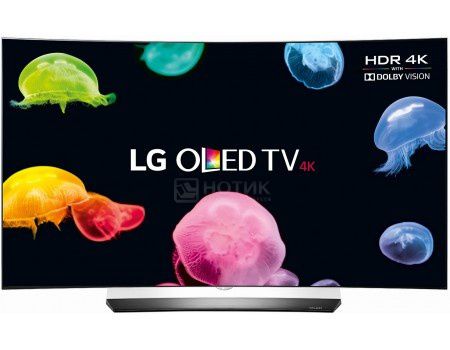 Телевизор LG 65 OLED65C6V, OLED UHD, Smart TV (webOS 3.0), 3D, (Изогнутый экран) PMI 1000, Серебристый