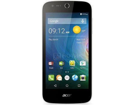 Смартфон Acer Liquid Z330 White (Android 5.1/MSM8909 1100MHz/4.5" (854x480)/1024Mb/8Gb/4G LTE 3G (EDGE, HSDPA, HSPA+)) [HM.HQ0EU.002]