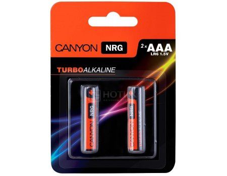 Батарейки Canyon NRG alkaline battery AAA (2 штуки) S6ALKAAA2
