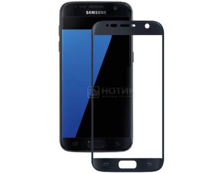 Защитное стекло Deppa для Samsung Galaxy S7 с рамкой, Черное  62000