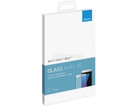 Защитное стекло Deppa для Samsung Galaxy S7 edge с рамкой, Черное  62003
