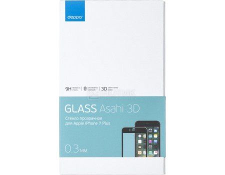 Защитное стекло Deppa для Apple iPhone 7 Plus с рамкой, Белое  62038