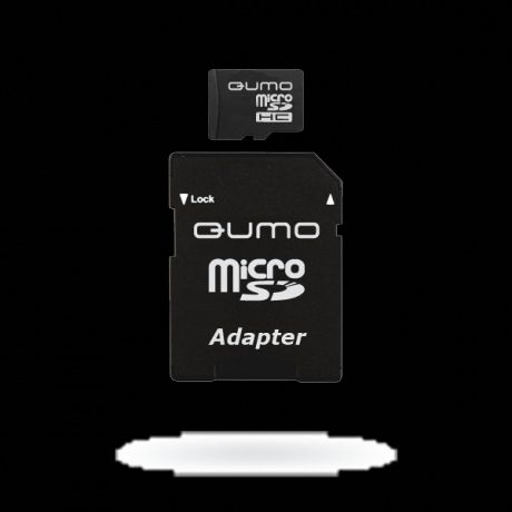 Карта памяти MicroSDHC 8GB QUMO Class 10 + adapter