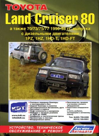 TOYOTA LAND CRUISER 80 1990-1998 бензин Пособие по ремонту и эксплуатации (5-88850-092-5)