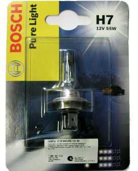 Галогеновая лампа Bosch H7 55 W Pure Light