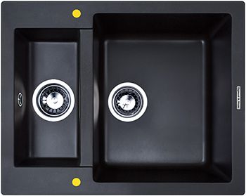 Кухонная мойка Zigmund amp Shtain RECHTECK 600.2  черный базальт