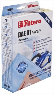 Набор пылесборников Filtero DAE 01 (4) ЭКСТРА Anti-Allergen