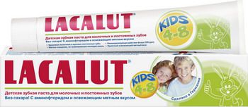 Зубная паста Lacalut Kids 4-8 лет для молочных и постоянных зубов  50мл